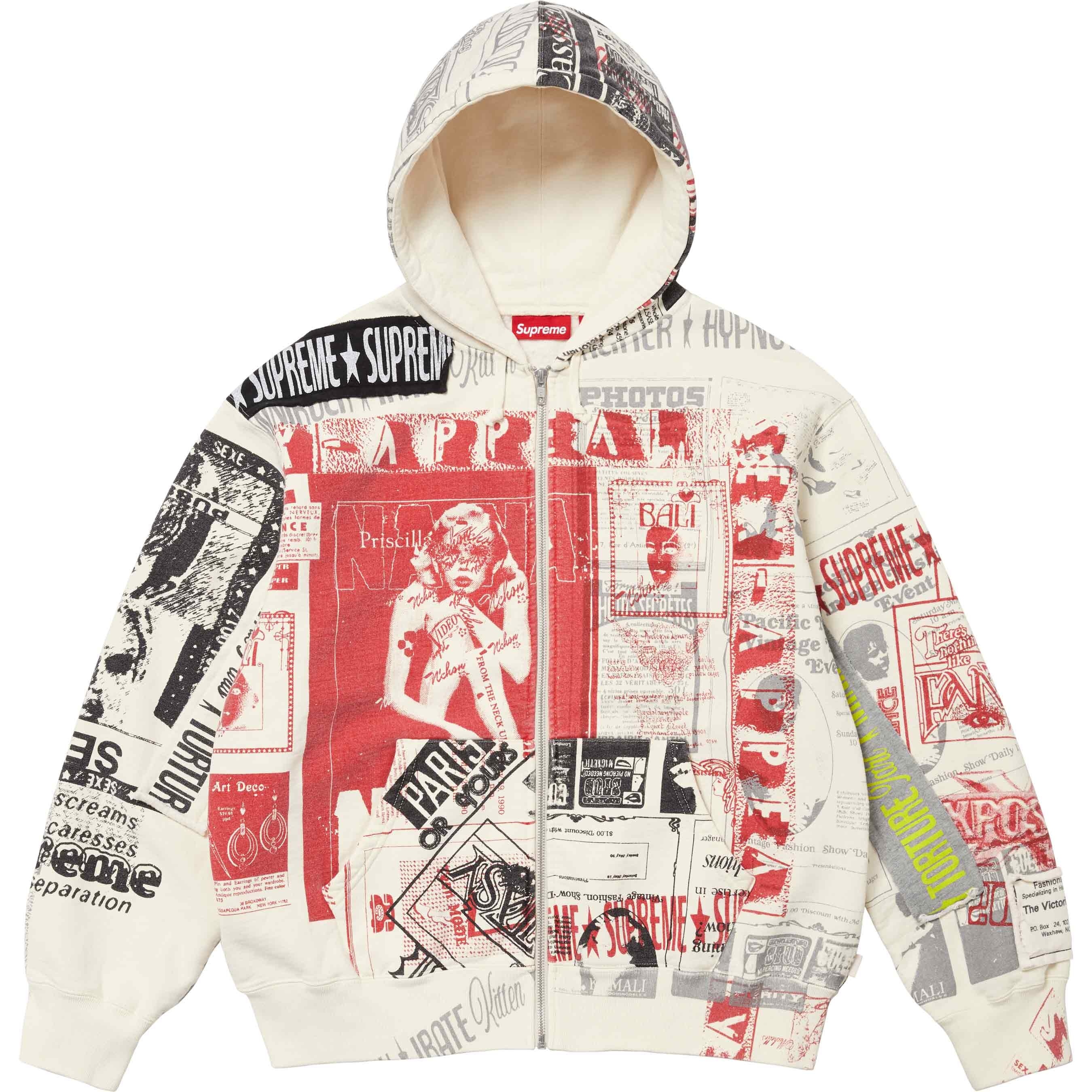 Collage Zip Up Hooded Sweatshirt view 4